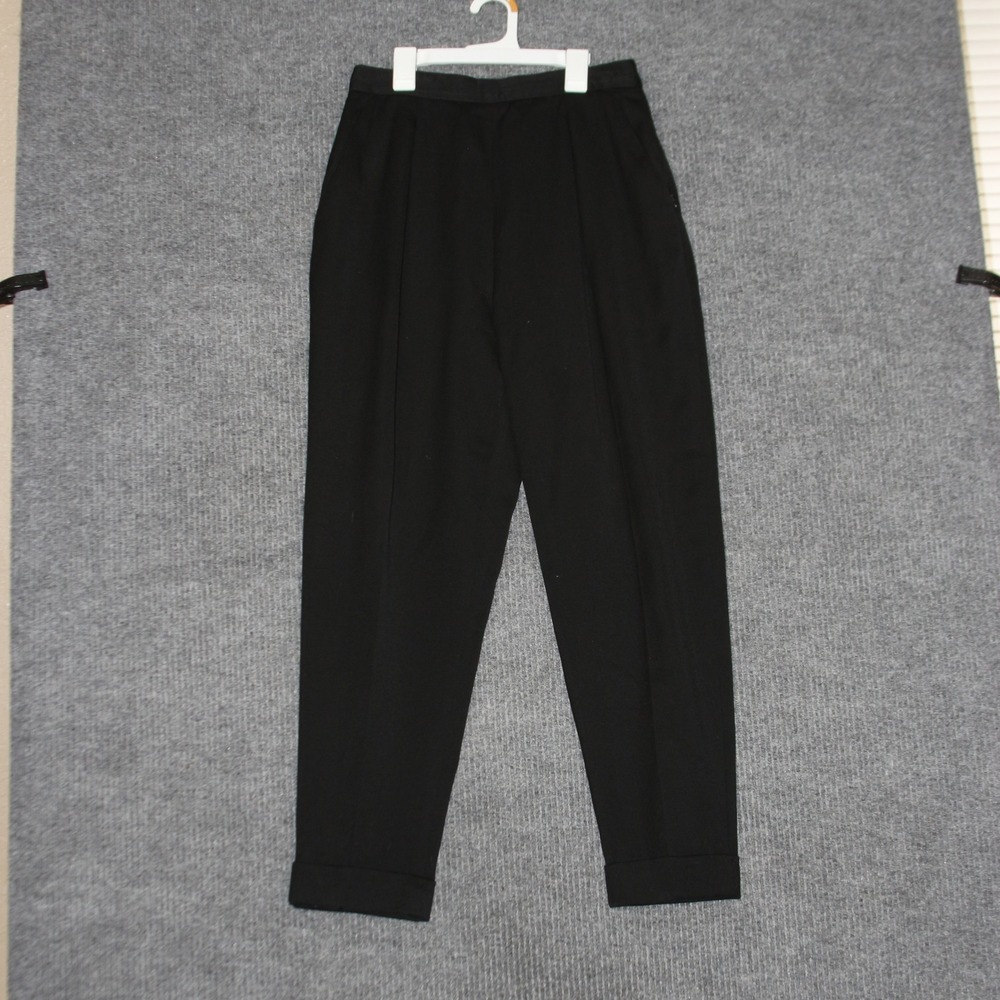 Fifth Avenue Collection Lord & Taylor‎ Pants Womens 10 Black Wool Blend Pleated
